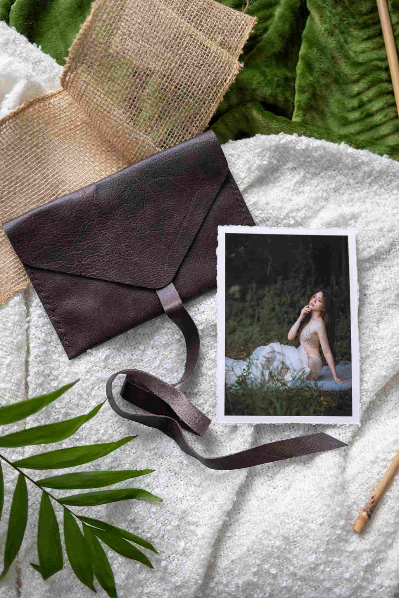 Leather Print Envelopes: A Sensual Touch for Boudoir Photographers