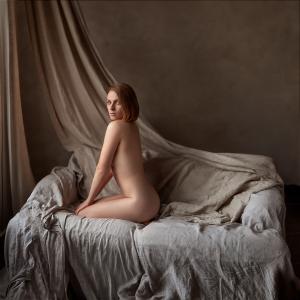 Indoor Alexey Pavlovskiy 09 Boudoir Poses with Curtains